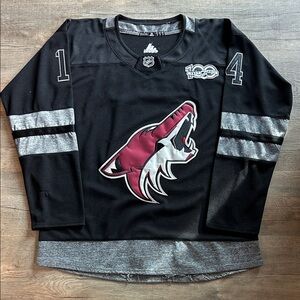 Phoenix Coyotes NHL Adidas Keller #14 Black Jersey Size 52